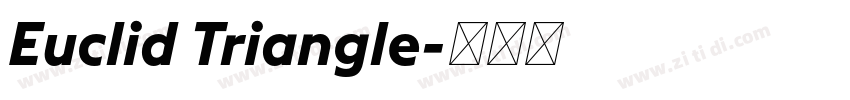 Euclid Triangle字体转换